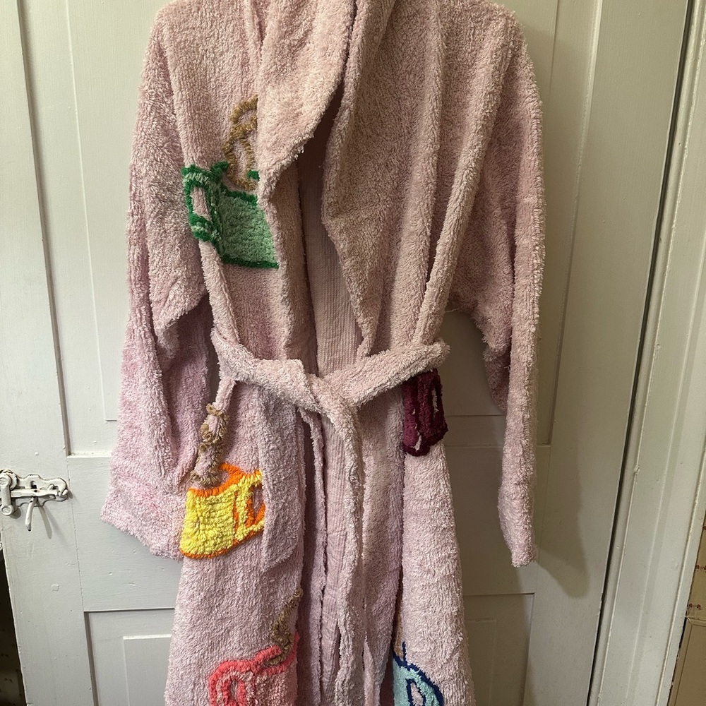 Canyon Group Coffee Time Robe - Lilac - Medium - Chenille Robe - Brand New!!